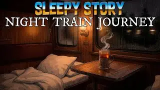 Night Train Bedtime Story for Sleep | Rain on the Window, Tea in a Sleeper Cabin (ASMR) Black screen