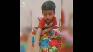#Funwithblocks!!Shaurya is playing with block #Funoneveryscreen