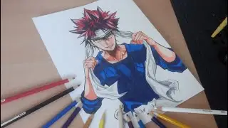 Speed Coloring SOMA YUKIHIRA - FOOD WARS Drawing