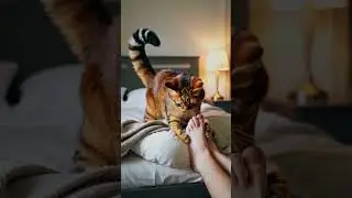 Does your cat attack feet? 🦶😼 #cat #funnycats #cutecat #catlovers #fyp