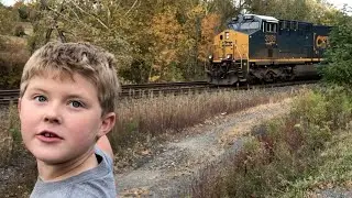 TRAIN TRACKERS - #21 -  REAL SLOW CSX FREIGHT TRAINS