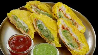 तीखे और चटपटे उल्टा वड़ा पाव | Ulta Vada Pav Recipe | Bread Pakoda Recipe | Vada Pav | Kabitaskitchen
