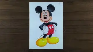 How to draw mickey mouse ✍️