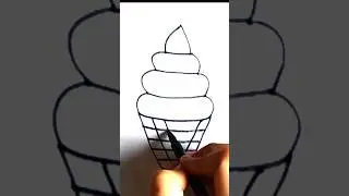 Cup Ice-cream drawing step by step