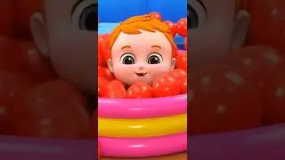 Learn Colors with Balls 🔴🟠🟡🟢🔵🟣 | Toddler Baby Cartoon Song #toddlersongs #shorts #kidssongs