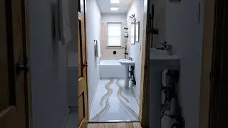 Epic Bathroom Renovation with Crystal Epoxy Flooring &ndash; Step by Step Transformation! #shorts #floor