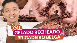 BOLO GELADO RECHEADO COM BRIGADEIRO BELGA COM CHEF CESAR YUKIO E CALLEBAUT  | LOJA SANTO ANTONIO