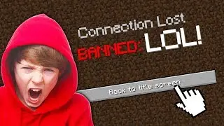BANNING MY LITTLE BROTHER IN MINECRAFT?! *RAGE*