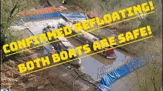 CONFIRMED REFLOATING at the Llangollen Canal Breach, near Whitchurch.