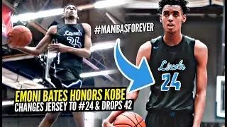 Emoni Bates Honors Kobe Bryant & Drops 42 Points Wearing #24 Jersey On His 16th Birthday