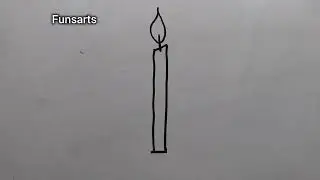 How to draw candle easy with number 1 #funsarts #candle #art #drawing @funsarts