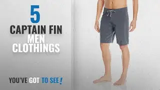 Top 10 Captain Fin Men Clothings [ Winter 2018 ]: Captain Fin Co. Men's Dolphin Solid Boardshort,