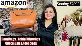 Must Have Amazon Handbags Haul Starting ₹299, Tote Bag, Bridal Clutch, Boho Bag,Sling Bag,Laptop Bag