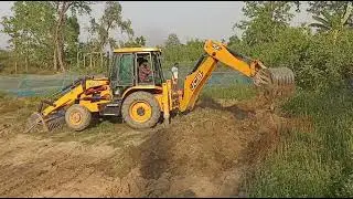 JCB 3DX Backhoe Making Lake For Fish Farming | Baukhaha Construction