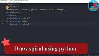 Draw spiral using python #shorts