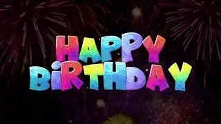 Happy Birthday Fireworks Background | Colorful Celebration | 2 Hour Loop | 4K