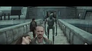 Star Wars Andor 2025 Cassian Kleya Melshi and K-2SO Leave Coruscant Scene 1080p