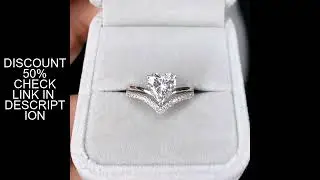 Delicate Silver Color White Zircon Stones Heart Rings for Women Fashion Bridal Engagement Wedding Ri