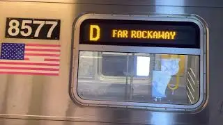 Very Rare, Unexpected R160 (D) to Far Rockaway at Broadway Junction