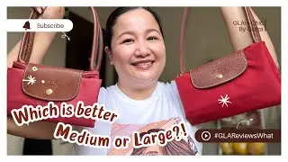 WHICH IS BETTER?! Longchamp Le Pliage Medium Long Handle or Longchamp Le Pliage Large Long Handle