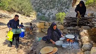 Nomadic life | Preparing firewood and baking local wholemeal bread in the heart of nature