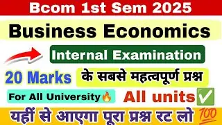 Bcom sem 1 Business Economics Important Questions 2025 || Economic important questions 
