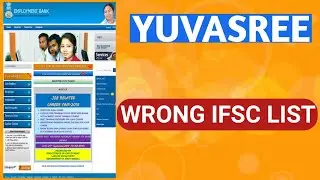 Yuvasree Wrong IFSC List With Name, Emplyment Bank Big News || Wrong IFSC Bank Account Holder.
