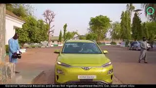 Sokoto Gov. Tambuwal Receives First Nigerian Assembled Electric Car, Test Drove It