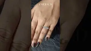 Emerald Cut Diamond CVD Wedding Band | Christmas Sale &ndash; Perfect Gift for Her 🎄💍