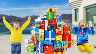 Amelia und Avelina  - Akims Geburtstag mit Überraschungen und Süßigkeiten