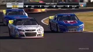 Final 2 laps of ARCA West race at Portland with crazy last lap