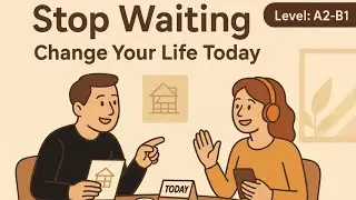 Stop Waiting & Change Your Life Today | Easy English Conversation (A2-B1)