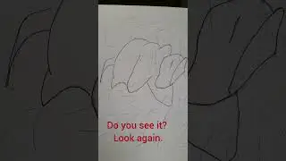 Everyone sees something different in this. #shorts #scribbleart #hiddenfaces #visualillusion #art
