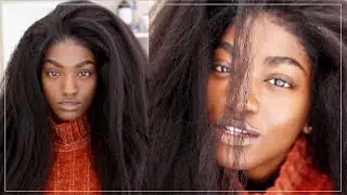 BEST. KINKY. BLOW. OUT. EVER. | HER GIVEN HAIR 4C Pre-Plucked Full Lace Wig Review