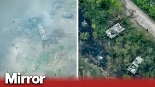 Ukraine drone footage shows Russian losses after river crossing attack