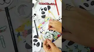 #shorts #artwork #bookmarks #painting #idea #hobby #panda #handemade