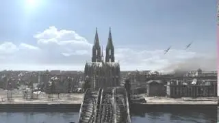 3D video: Skyline of Cologne during 1945