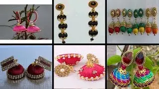 SHALINI'S  LADIES CORNER  :: SILK THREAD  EARRINGS  DESIGNS COLLECTION   FOR U .