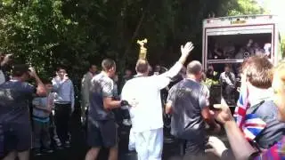 Adrian Thompson Olympic torchbearer Streethay