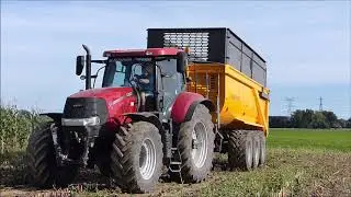 6 bennes 3 essieux! Gros chantier d'ensilage!! 600 chevaux au tas!!