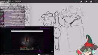✨ DRAWING MINECRAFT & WATCHING MINECRAFT ✨🍉