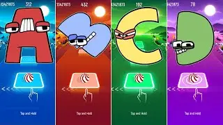 Tiles Hop | Battle Alphabet Lore – A vs B vs C vs D | Sea of games