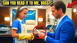 Cleaning Lady's Daughter Hands Letter To Millionaire And Asks Him To Read, When He Sees The Signed..