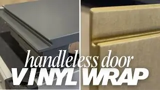 How to vinyl wrap a handleless cabinet door  - step by step tutorial!