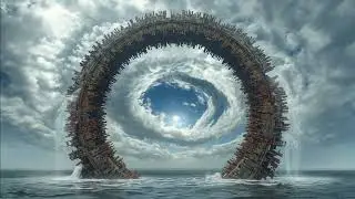 Arch of Inverted Skies 🌊 2 Hour Majestic Ambience  Ocean Monument & Swirling Clouds  Dreamlike