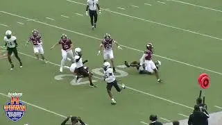 MAGNIFICENT 88-yard kickoff return by Madden Harvey who races across the field and down the