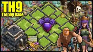 UNBEATABLE TH9 [Town Hall 9] Trophy / War Base! w/ Replays Anti Giants, Anti 1 Star - Clash Of Clans