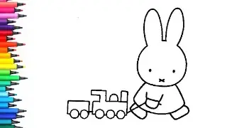 Miffy with Toy Drawing, Painting & Colouring for Kids and Toddlers_ Kids Art 