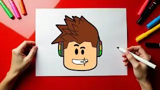 How to Draw ROBLOX HEAD Step by Step