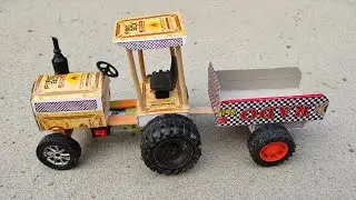 How to make matchbox tractor at home | Diy Mini tractor | Mini Tractor Science Project